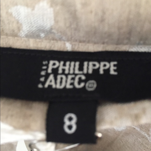 Philippe Adec Paris Neiman Marcus Skirt 8 Natural - Picture 6 of 7